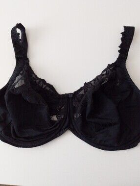Prima Donna Deauville Full Cup Underwire Bra Black Lace Size 40I